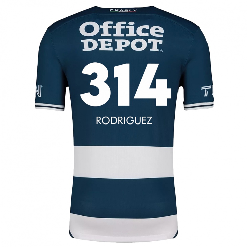 Kids Football Alan Rodríguez #314 Blue White Home Jersey 2024/25 T-Shirt Uk