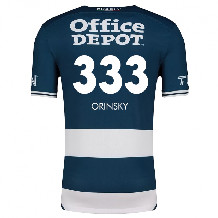 Kids Football Edson Orinsky #333 Blue White Home Jersey 2024/25 T-Shirt Uk