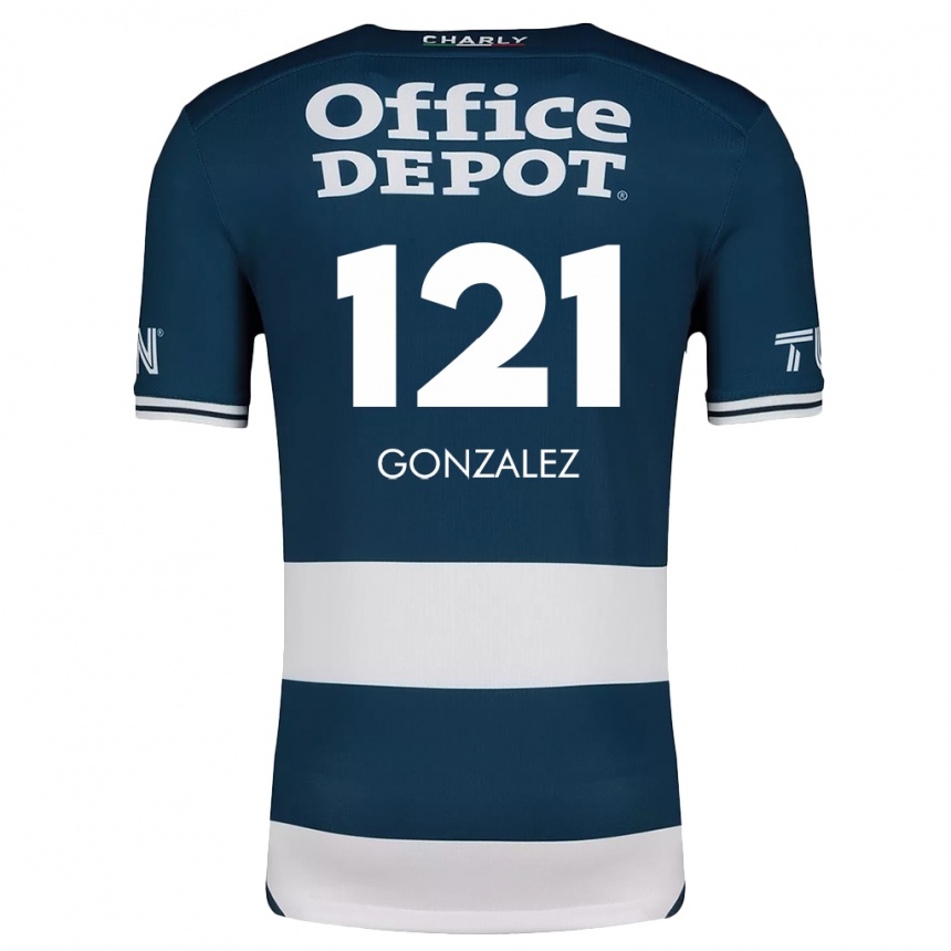 Kids Football Cristian González #121 Blue White Home Jersey 2024/25 T-Shirt Uk