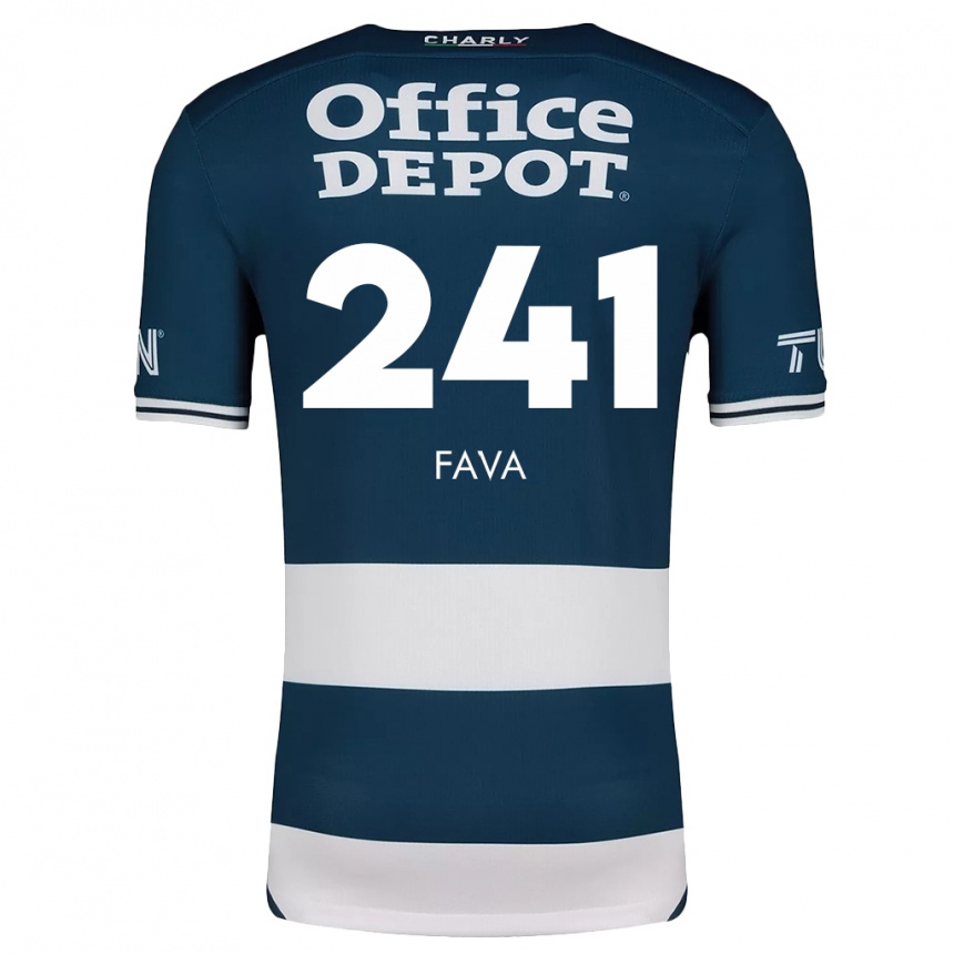 Kids Football Marco Fava #241 Blue White Home Jersey 2024/25 T-Shirt Uk