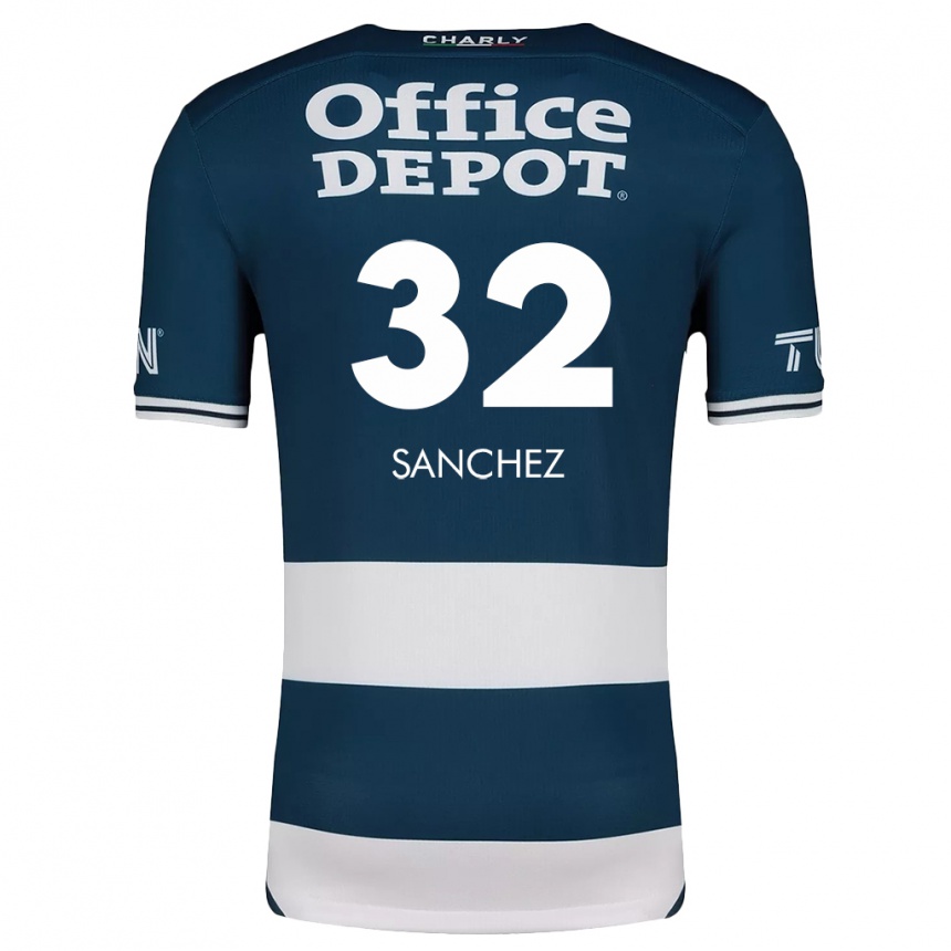 Kids Football Luis Sánchez #32 Blue White Home Jersey 2024/25 T-Shirt Uk