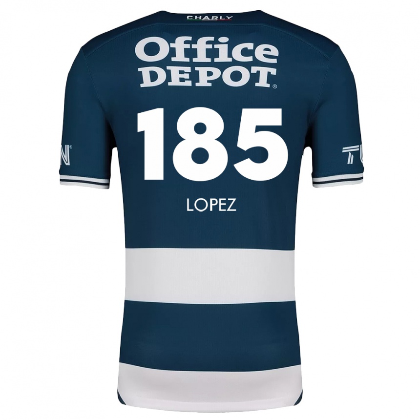 Kids Football René López #185 Blue White Home Jersey 2024/25 T-Shirt Uk