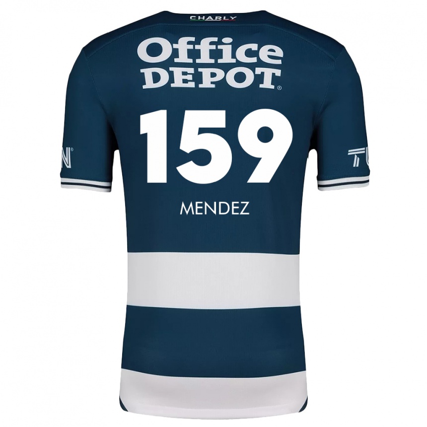 Kids Football Daniel Méndez #159 Blue White Home Jersey 2024/25 T-Shirt Uk