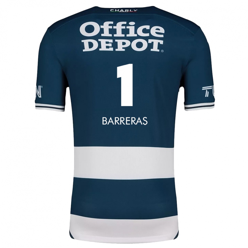 Kids Football Esthefanny Barreras #1 Blue White Home Jersey 2024/25 T-Shirt Uk