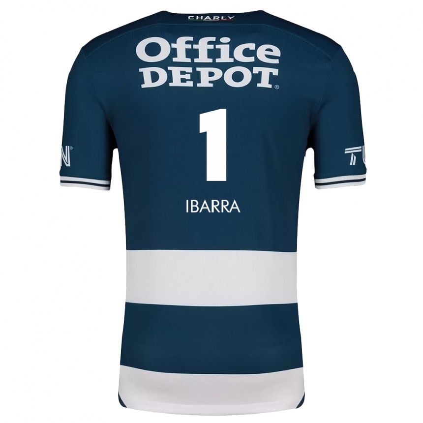 Kids Football Fabiola Ibarra #1 Blue White Home Jersey 2024/25 T-Shirt Uk