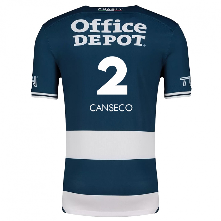 Kids Football Fernanda Canseco #2 Blue White Home Jersey 2024/25 T-Shirt Uk