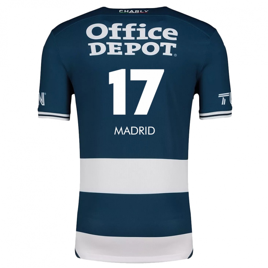 Kids Football Yanín Madrid #17 Blue White Home Jersey 2024/25 T-Shirt Uk