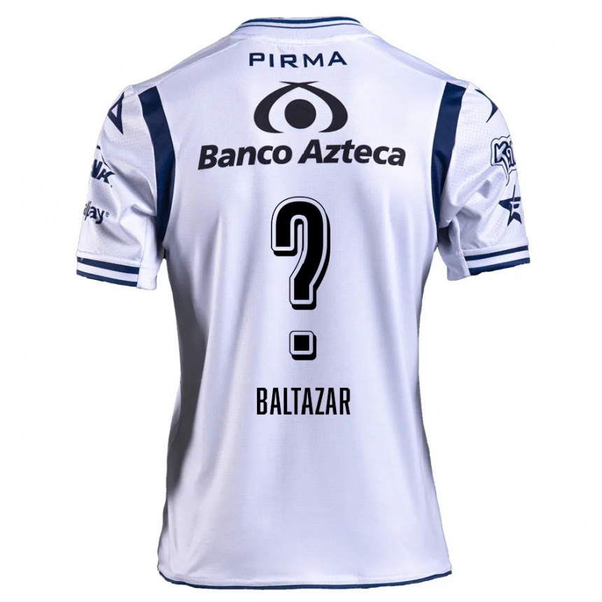 Kids Football Carlos Baltazar #0 White Navy Blue Home Jersey 2024/25 T-Shirt Uk