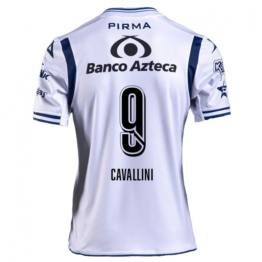 Kids Football Lucas Cavallini #9 White Navy Blue Home Jersey 2024/25 T-Shirt Uk