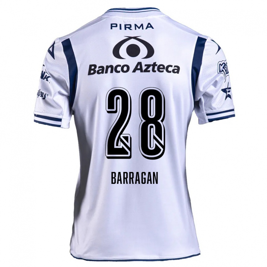 Kids Football Martín Barragán #28 White Navy Blue Home Jersey 2024/25 T-Shirt Uk