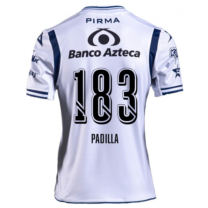 Kids Football Donovan Padilla #183 White Navy Blue Home Jersey 2024/25 T-Shirt Uk