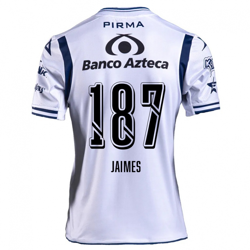 Kids Football Tristhan Jaimes #187 White Navy Blue Home Jersey 2024/25 T-Shirt Uk