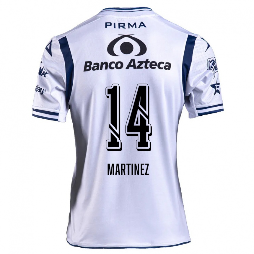 Kids Football Samantha Martínez #14 White Navy Blue Home Jersey 2024/25 T-Shirt Uk