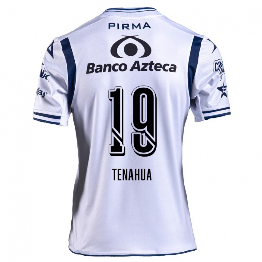 Kids Football Itzia Tenahua #19 White Navy Blue Home Jersey 2024/25 T-Shirt Uk