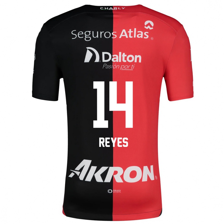 Kids Football Luis Reyes #14 Red Black Home Jersey 2024/25 T-Shirt Uk