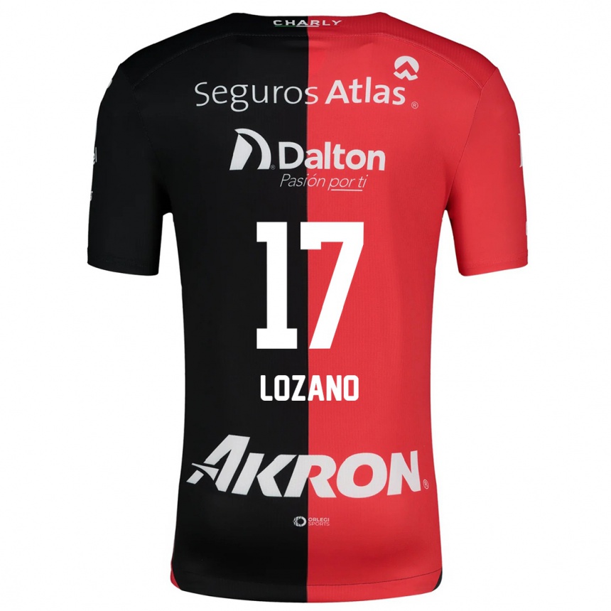 Kids Football José Lozano #17 Red Black Home Jersey 2024/25 T-Shirt Uk