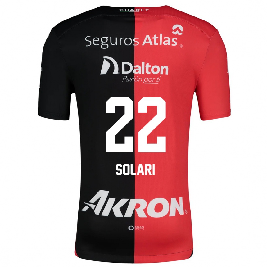 Kids Football Augusto Solari #22 Red Black Home Jersey 2024/25 T-Shirt Uk