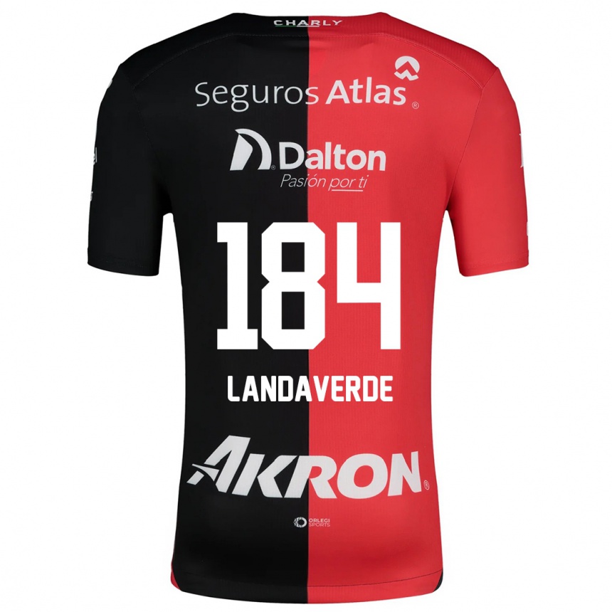 Kids Football Antero Landaverde #184 Red Black Home Jersey 2024/25 T-Shirt Uk