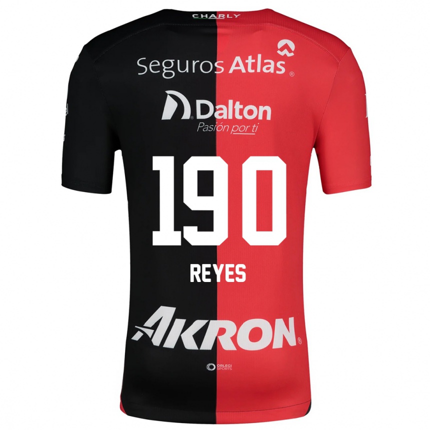 Kids Football Óscar Reyes #190 Red Black Home Jersey 2024/25 T-Shirt Uk