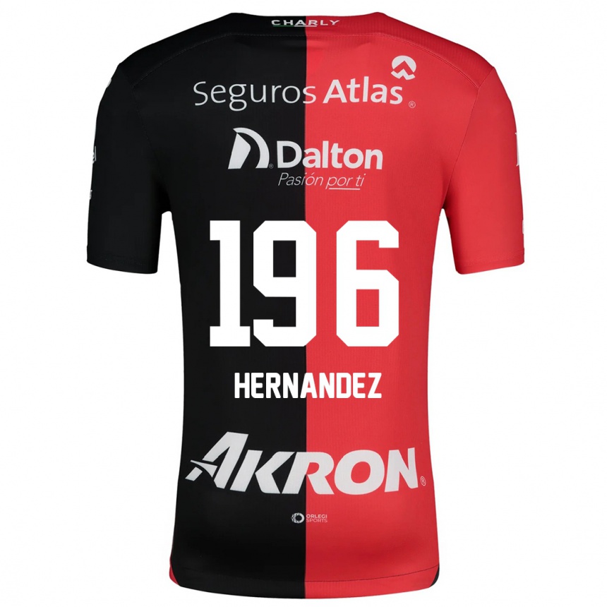 Kids Football Miguel Hernández #196 Red Black Home Jersey 2024/25 T-Shirt Uk