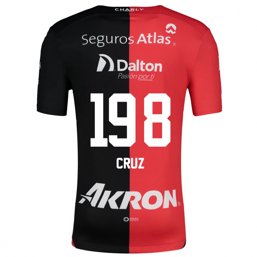 Kids Football Carlos Cruz #198 Red Black Home Jersey 2024/25 T-Shirt Uk