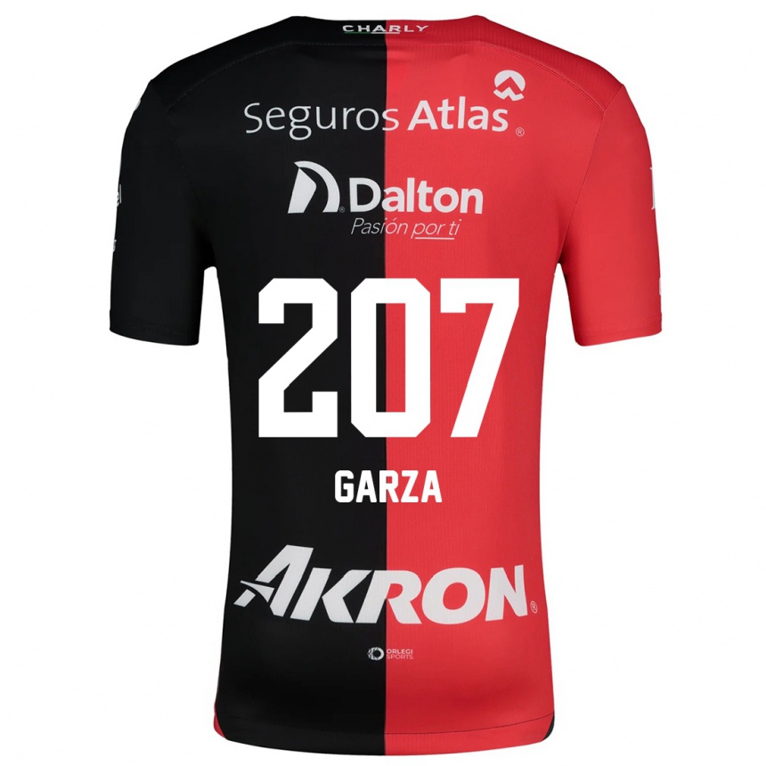 Kids Football Rodolfo Garza #207 Red Black Home Jersey 2024/25 T-Shirt Uk