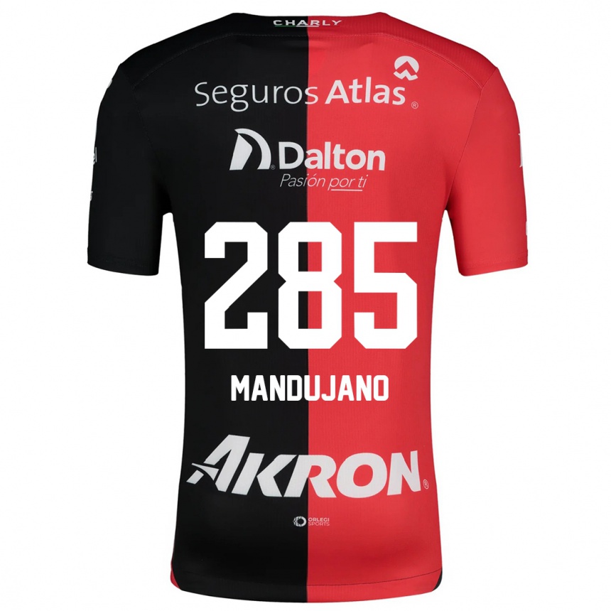 Kids Football Sebastián Mandujano #285 Red Black Home Jersey 2024/25 T-Shirt Uk