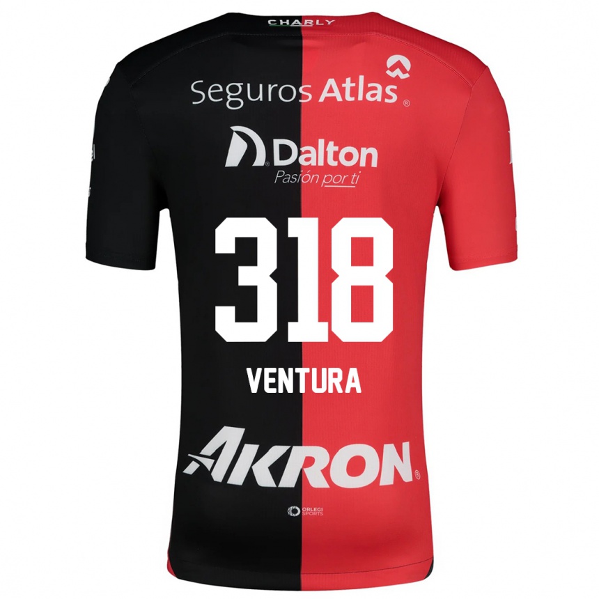 Kids Football Lissandro Ventura #318 Red Black Home Jersey 2024/25 T-Shirt Uk