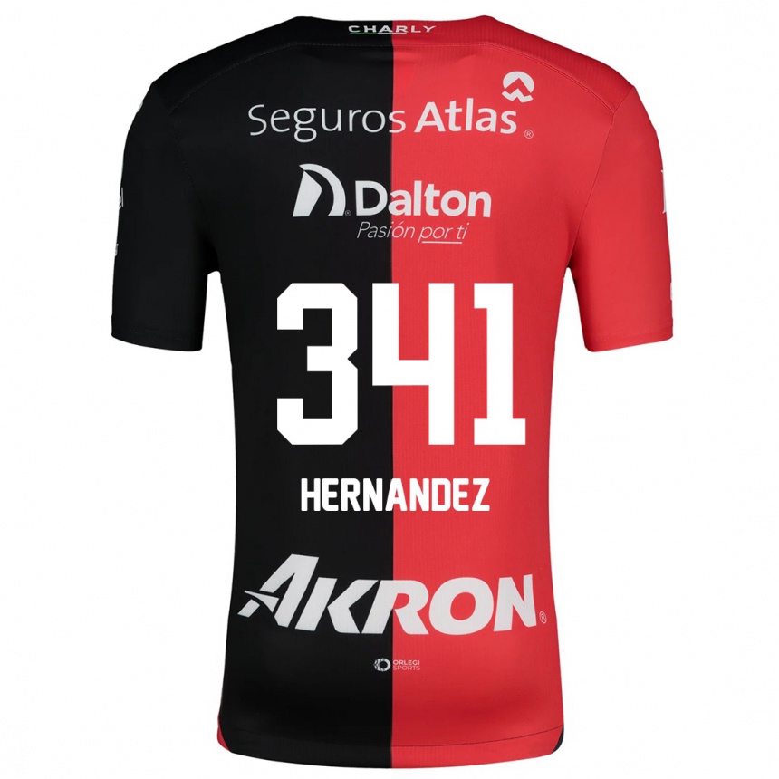 Kids Football Leonardo Hernández #341 Red Black Home Jersey 2024/25 T-Shirt Uk