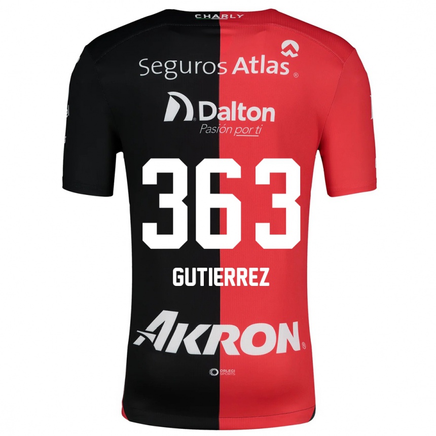 Kids Football Orlando Gutiérrez #363 Red Black Home Jersey 2024/25 T-Shirt Uk