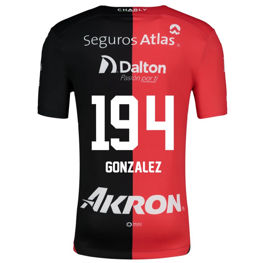 Kids Football Andrés González #194 Red Black Home Jersey 2024/25 T-Shirt Uk