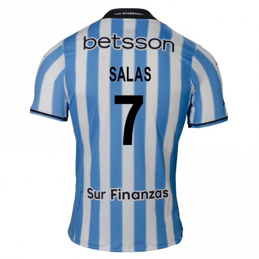 Kids Football Maximiliano Salas #7 Blue White Black Home Jersey 2024/25 T-Shirt Uk