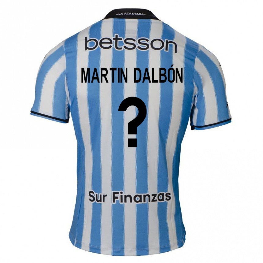 Kids Football Juan Martin Dalbón #0 Blue White Black Home Jersey 2024/25 T-Shirt Uk