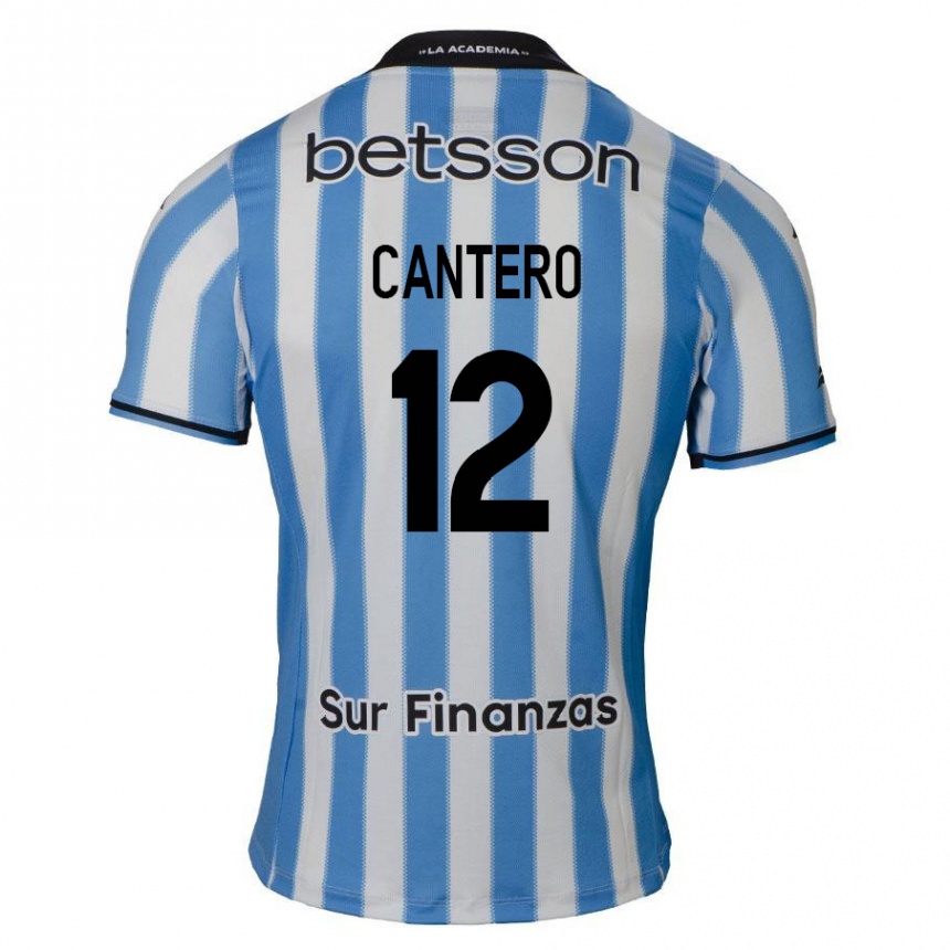 Kids Football Milton Cantero #12 Blue White Black Home Jersey 2024/25 T-Shirt Uk