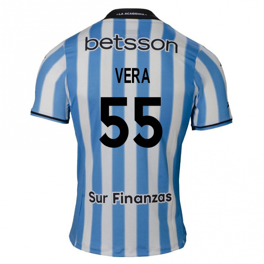 Kids Football Santino Vera #55 Blue White Black Home Jersey 2024/25 T-Shirt Uk