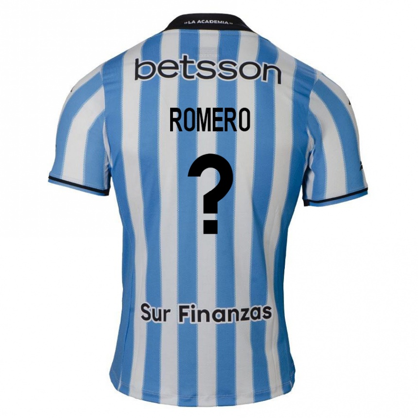 Kids Football Benicio Romero #0 Blue White Black Home Jersey 2024/25 T-Shirt Uk