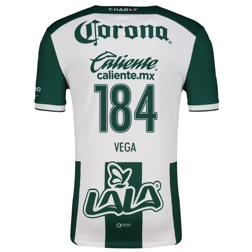 Kids Football Luis Vega #184 Green White Home Jersey 2024/25 T-Shirt Uk