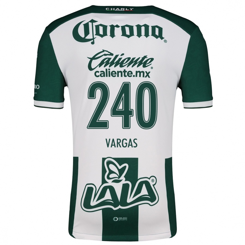 Kids Football Diego Vargas #240 Green White Home Jersey 2024/25 T-Shirt Uk