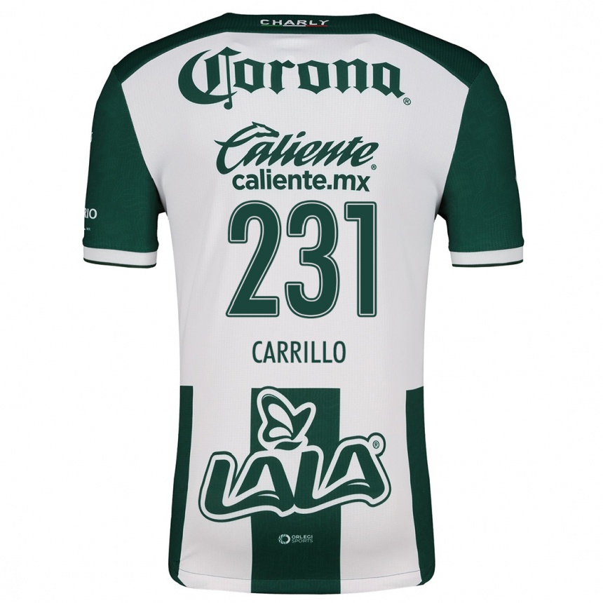 Kids Football Ángel Carrillo #231 Green White Home Jersey 2024/25 T-Shirt Uk