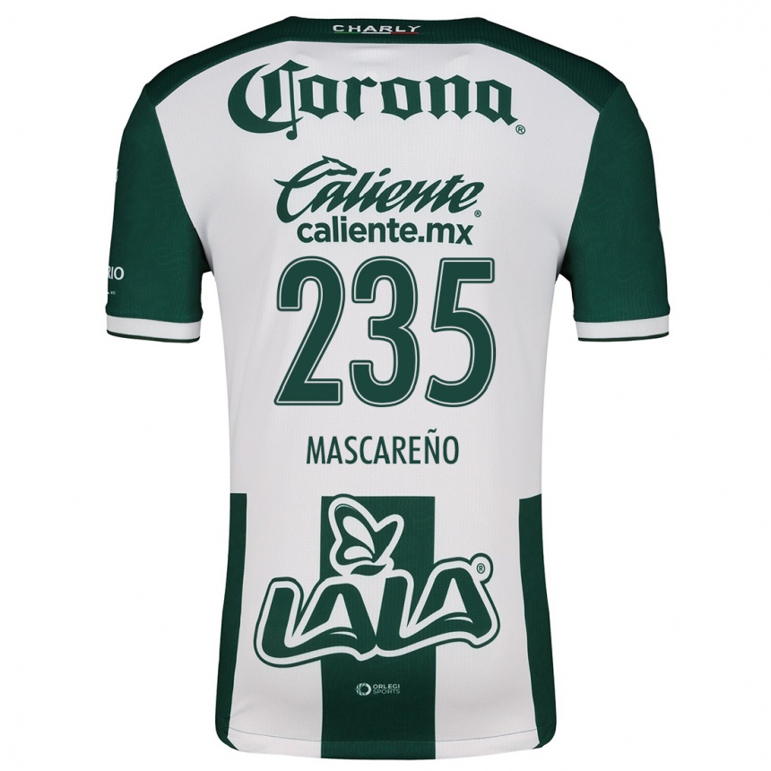 Kids Football Luis Mascareño #235 Green White Home Jersey 2024/25 T-Shirt Uk