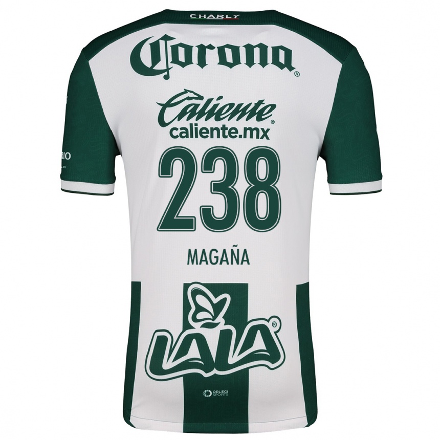 Kids Football Emilio Magaña #238 Green White Home Jersey 2024/25 T-Shirt Uk