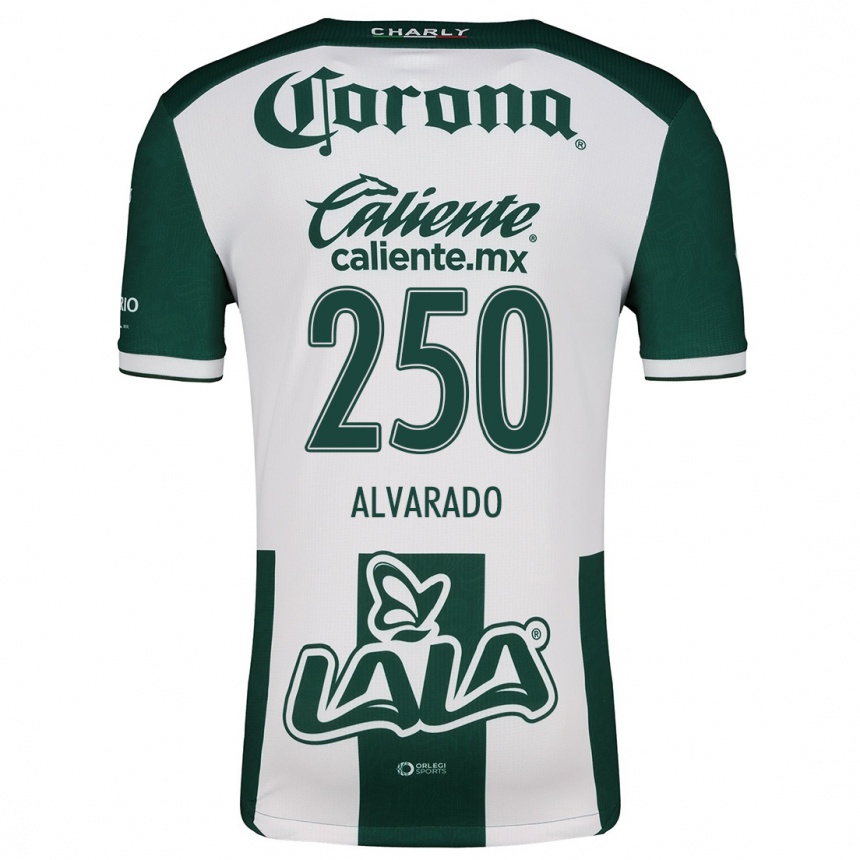 Kids Football Edwin Alvarado #250 Green White Home Jersey 2024/25 T-Shirt Uk