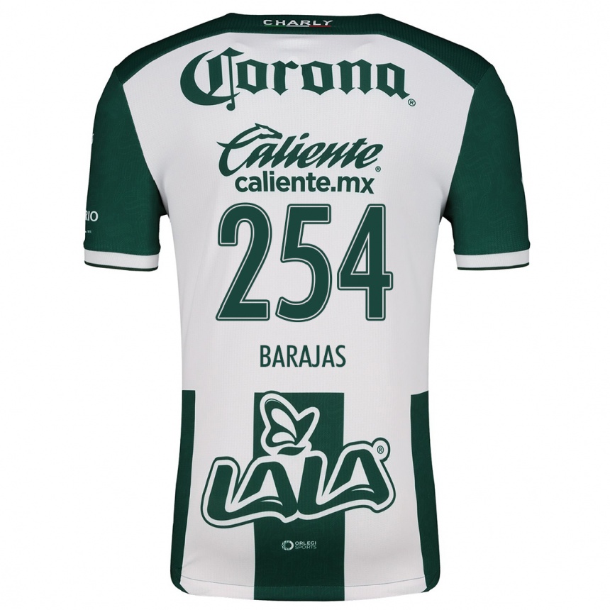 Kids Football Sergio Barajas #254 Green White Home Jersey 2024/25 T-Shirt Uk