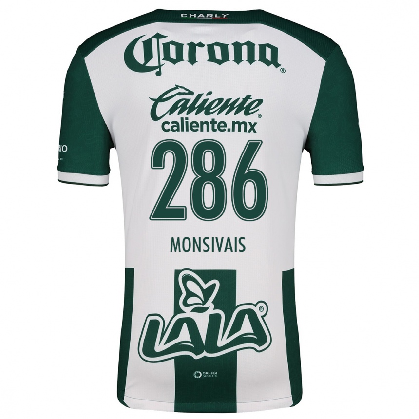 Kids Football Giovani Monsivais #286 Green White Home Jersey 2024/25 T-Shirt Uk