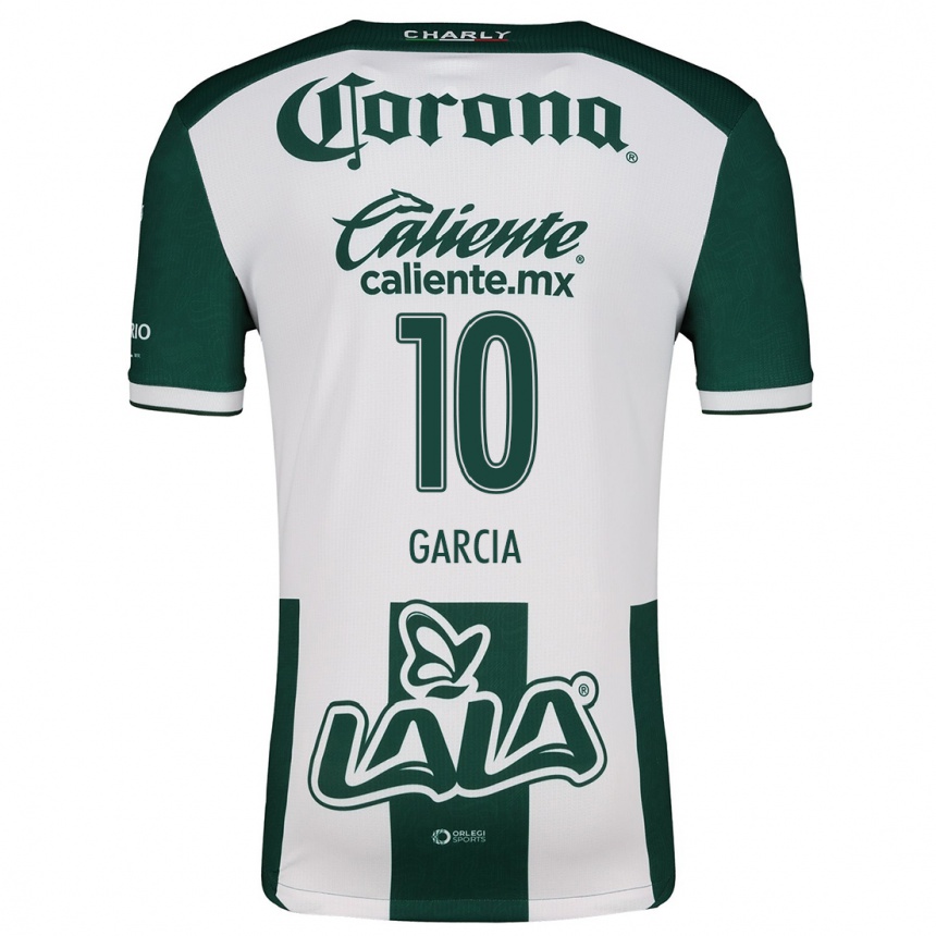 Kids Football Daniela García #10 Green White Home Jersey 2024/25 T-Shirt Uk