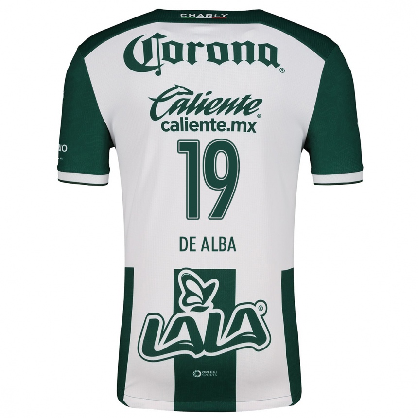 Kids Football Luisa De Alba #19 Green White Home Jersey 2024/25 T-Shirt Uk