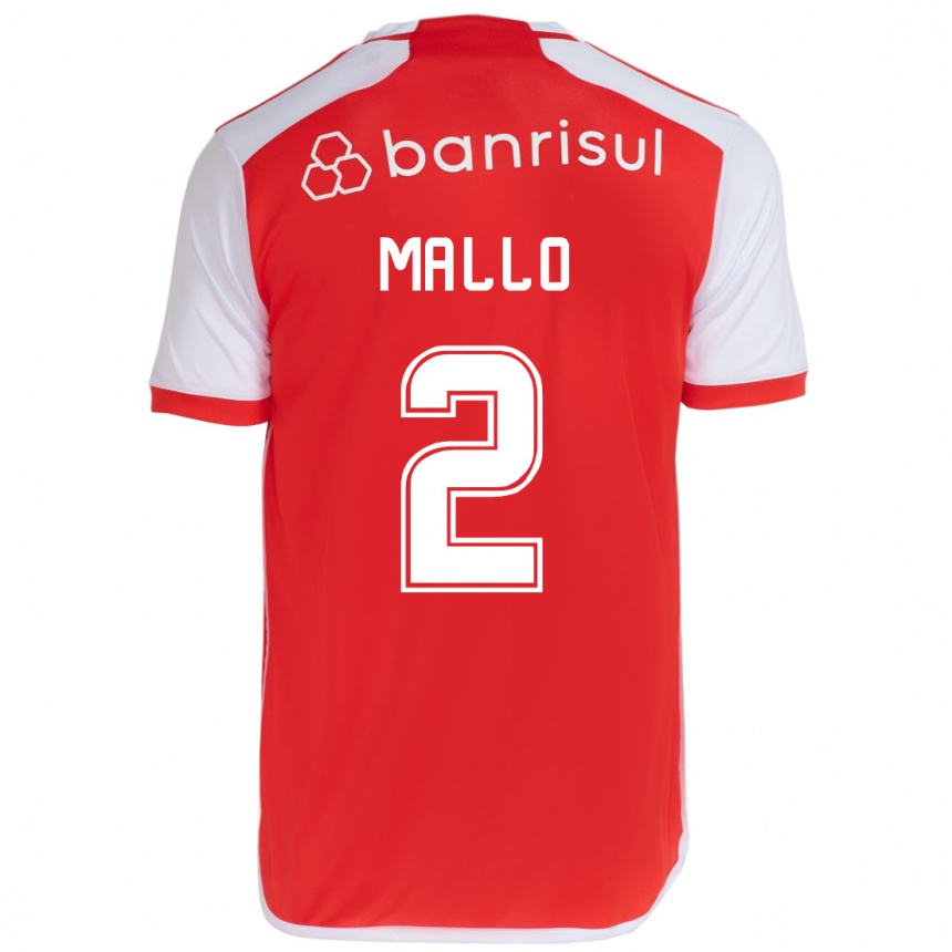 Kids Football Hugo Mallo #2 Red White Home Jersey 2024/25 T-Shirt Uk