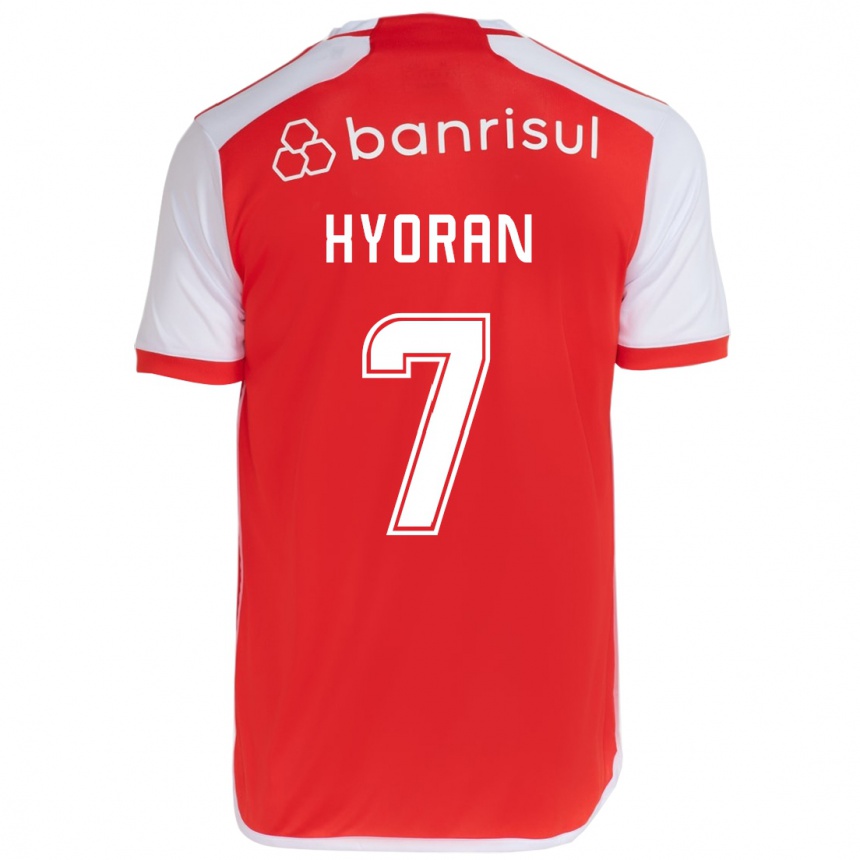 Kids Football Hyoran #7 Red White Home Jersey 2024/25 T-Shirt Uk