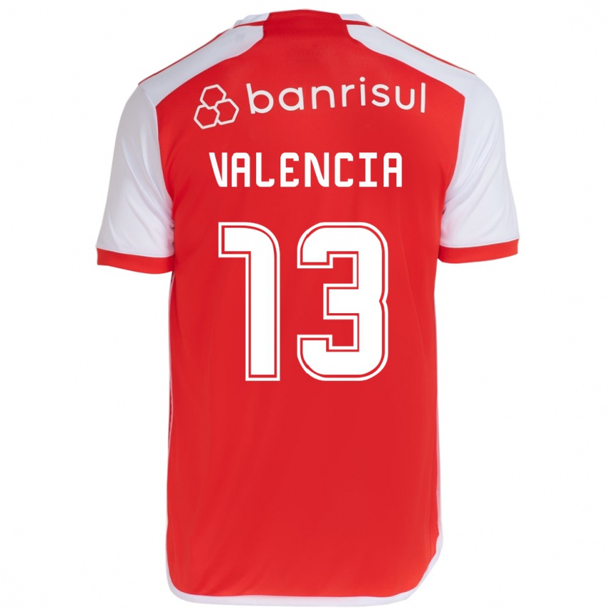 Kids Football Enner Valencia #13 Red White Home Jersey 2024/25 T-Shirt Uk