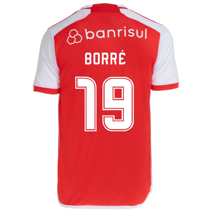 Kids Football Rafael Borré #19 Red White Home Jersey 2024/25 T-Shirt Uk